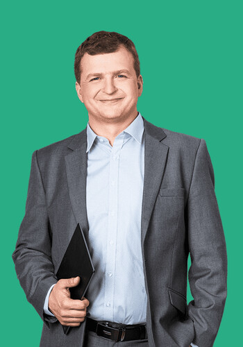 Franšízant Zdeněk Mrňák s tabletem v ruce